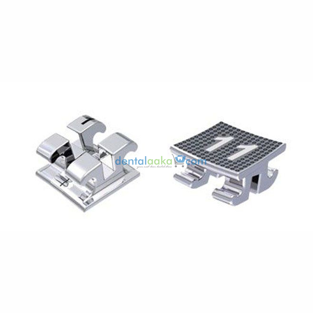 Lot De 10 Brackets Orthodontiques Métal Roth MBT Mini/standard - Pour Fil 0.018/0.022 - Crochet 345