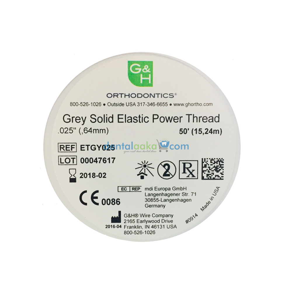 Buy G&H ELASTOMERIC THREAD GREY .025" 50 FT. ETGY025 Online at Best