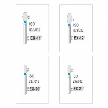 Apple Dental Diamond Bur EX Series (Pack of 10)