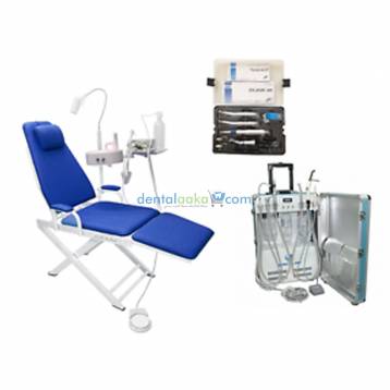 CHESA PORTABLE DENTAL CHAIR ( DENTAL LED LIGHT ,STOOL,SUITCASE CONTAINING SUCTION & COMPRESSOR)