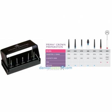 PRIMA DENTAL CARBIDE BUR CROWN PREPARATION KIT