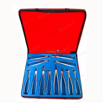 WALDENT WAL-EXTRACT EXTRACTION INSTRUMENTS FORCEPS KIT SET OF 12